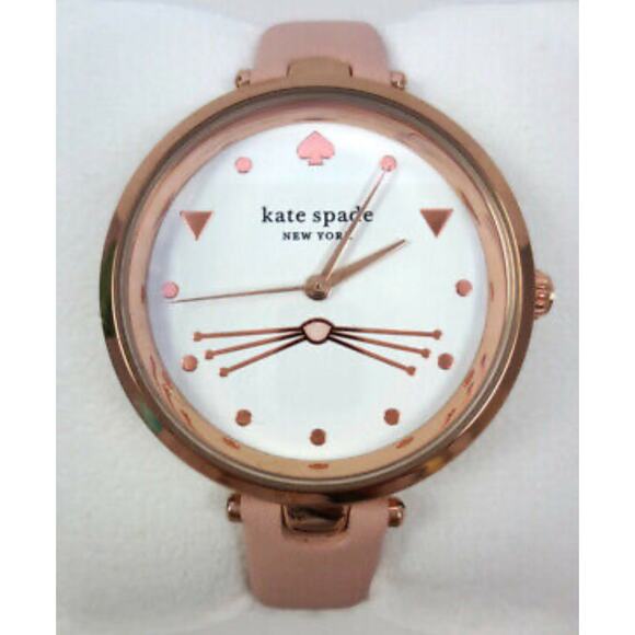 KATE SPADE HOLLAND WOMEN\'S ROSE GOLD PINK LEATHER CAT KSW9049 main image 8
